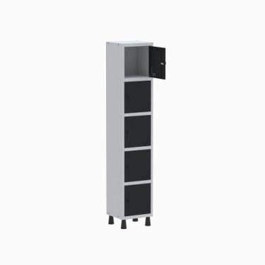 Imagem de Armário Guarda Volume Locker Roupeiro 1 Vão 5 Portas GR301/5 Light Cin