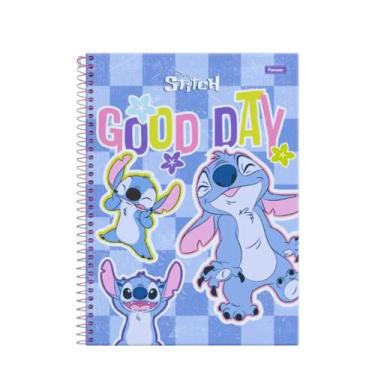 Imagem de Caderno Stitch 1 Matéria 80 Folhas Espiral Disney Escolar - Jandaia, G