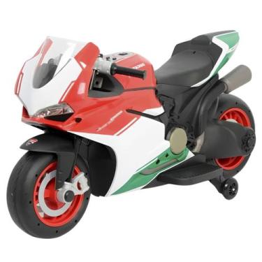 Imagem de Mini Moto Elétrica Infantil Bateria 12V Ducatti 1299 Panigale Som Faro