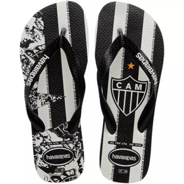 Imagem de Chinelo Top Times Atlético Mineiro Original Havaianas, Branco, Preto, 