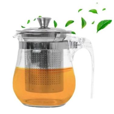 Imagem de Chaleira de Vidro com Infusor 350ml- Bule para Chá e Café Coador - Pup
