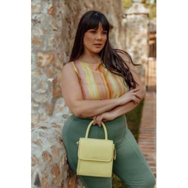 Imagem de Top listrado - JOIN CURVES, Amarelo, 50