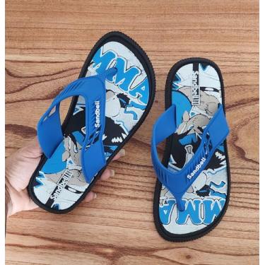 Imagem de Chinelo Infantil Masculino Sand Bell MMA, Azul, 31/32