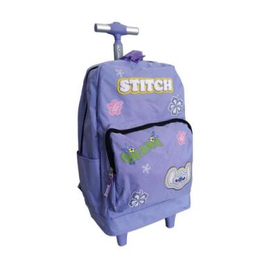 Imagem de Mochilete Com Rodinhas Stitch Disney Classics Luxcel, Lilás