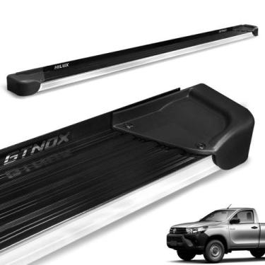 Imagem de Estribo Lateral Hilux CS 2005 a 2015 Alumínio Preto A4 - Gtnox