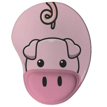 Imagem de Mouse pad Divertido Ergonômico Porco Kawaii  Escritório Geek - Geek Vi