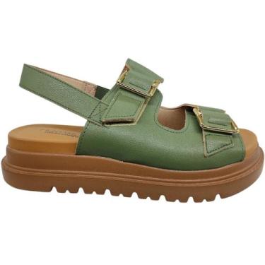 Imagem de Sandália Plataforma Papete Feminina Ultra Confort Modare 7200102, Verd
