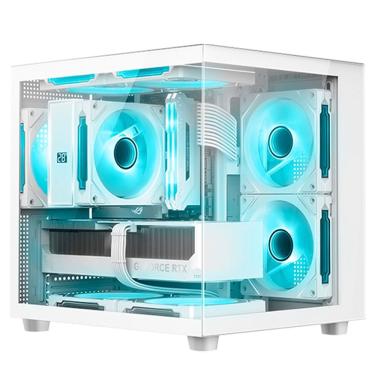 Imagem de Gabinete Gamer Aquarius MT-G720WH Micro ATX e Mini ITX em Aço com Vidro Temperado Branco C3tech