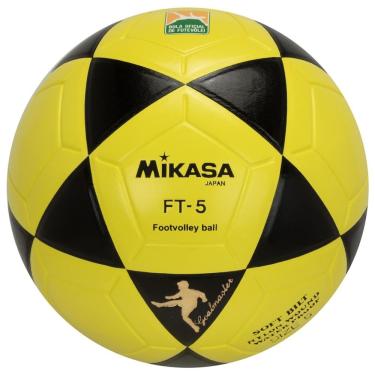 Imagem de Bola de Futevôlei Ft-5 Oficial Superleve Resistente à Água Amarelo+preto Mikasa
