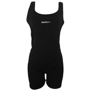 Imagem de Macaquinho Speedo Basic Natação Hidroginástica Adulto, 4g, Preto