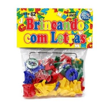 Imagem de Brincando com Letras pedagógico com 62 peças - Pais e Filhos -