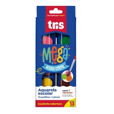 Imagem de Aquarela Mega Acqua Color c/ 12 Cores - Tris