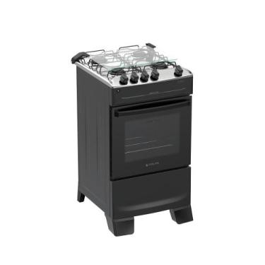 Imagem de Fogão 4 Bocas Atlas Mônaco Top Mesa de Inox a Gás Bivolt, Preto, Bivol