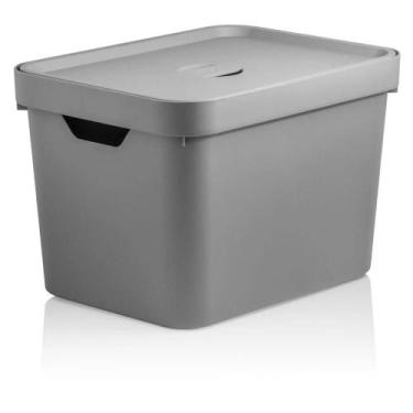 Imagem de Caixa Organizadora Cube Com Tampa 18 Litros Média 36 x 27 x 24,5cm Chu
