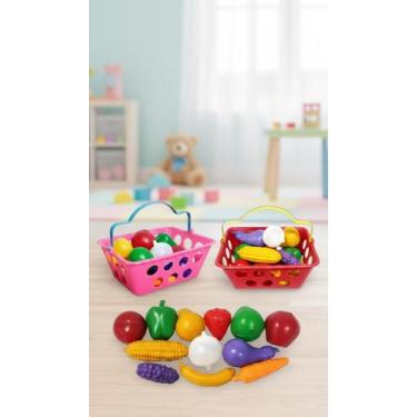 Imagem de Kit 2 Cestas Com 24 Frutas E Legumes De Brinquedo - Congratulations St