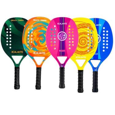 Imagem de 2x Raquetes Beach Tennis de praia Carbono Xcalante com Estojo, Sortida