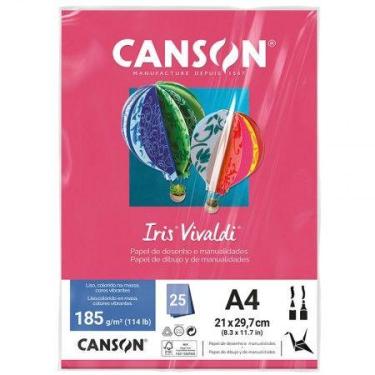 Imagem de Papel Color Vivaldi A4 185g Rosa Escuro com 25 folhas - Canson