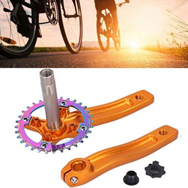 Imagem de Pedaleira da roda dentada de bicicleta Mountain bike pedivela Compatibilidade para bicicletas de diâmetro da roda dobrável Bicicletas Modificar bicicletas de estrada(ouro)