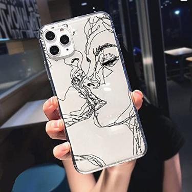 Imagem de Capa de telefone Soft Silicon Funny para iPhone 13 11 Pro Max 12 mini SE2020 6 7 8 Plus XR XS Max Luxo Capa Traseira Transparente, 40385, Para iP7P ou iP8Plus