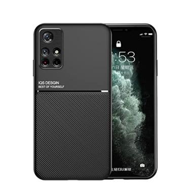 Imagem de Kepuch Mowen Capa para Xiaomi Redmi Note 11 5G(China)/Poco M4 Pro 5G - Case Placa de Metal Embutida para Xiaomi Redmi Note 11 5G(China)/Poco M4 Pro 5G - Preto