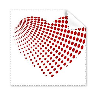 Imagem de Red Radiate Dots Pano de limpeza para o dia dos namorados, 5 peças