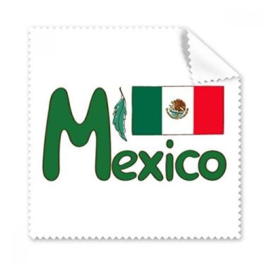Imagem de Pano de limpeza com estampa verde bandeira nacional do México limpador de óculos 5 peças