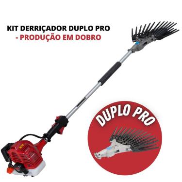 Imagem de Derriçadeira Para Café Kawashima KWD2600D Forte e Potente Com Motor M-2600 25cc á Gasolina 2 Tempos Haste Curta 1100mm e Mãozinha de Garra Dupla