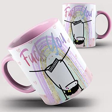 Imagem de Caneca rosa Flork foda-se fuck you