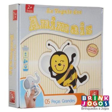 Imagem de Brinquedo pedagógico alfabetização Vogais dos Animais 5 pcs