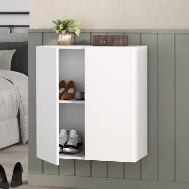 Imagem de Sapateira 2 Portas Suspensa Nina Multimóveis Branca