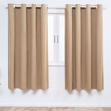 Imagem de Cortina Para Varão Dois Metros Bege Quarto Infantil