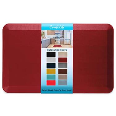 Imagem de Tapete de cozinha ComfiLife antifadiga, 1,9 cm esp., tapete de mesa para piso, ficar em pé, cozinha, conforto em casa e escritório, durável, resistente manchas, base antiderrapante (50 cm x 81 cm