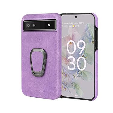 Imagem de YUNCHAO Caixa de telefone Para o Google Pixel 6A Ring Holder PU Phone Case capa para celular