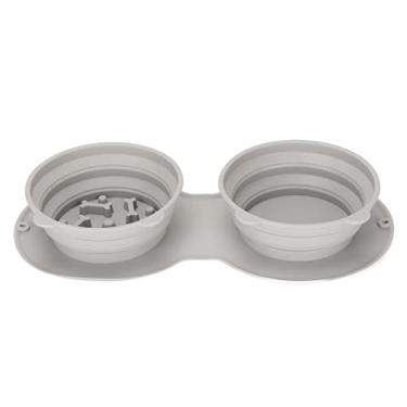 Imagem de Tigela dobrável para cães e gatos de estimação dobrável tigela de água portátil para viagem para cães e gatos