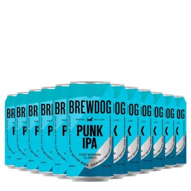 Imagem de Kit Cerveja Brewdog Punk Ipa 5,4% Lata 500ml 12 Unidades