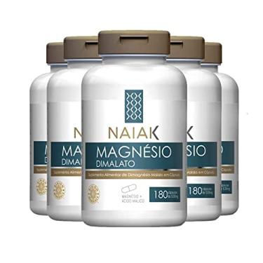 Imagem de Kit 5 Magnésio Dimalato Naiak 180 cápsulas