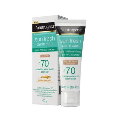 Imagem de Protetor Solar Facial Neutrogena Sun Fresh Derm Care Fps 70 Pele Moren