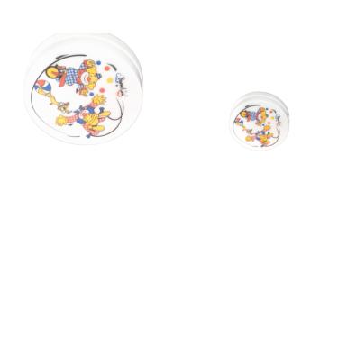 Imagem de Plafon Infantil Redondo Palhaço 31,5CM P/2 E-27 20W Ref.302 Pal-Branco - Bombini