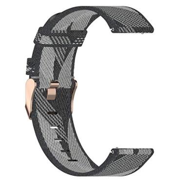 Imagem de Pulseira de substituição para Garmin Venu, pulseira de nylon de substituição AWADUO de 20 mm para relógio Garmin Venu e Smasung Galaxy Active 2 (cinza nylon)