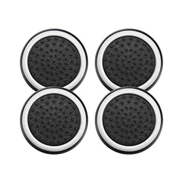 Imagem de 2 Pares de Grips Compatível com controle Joystick Playstation 3 4 5 PS3 PS4 PS5 Xbox One S X Series S X Nintendo Wii U Protetora Anti Derrapante Silicone Proteção do Botão Analógico (Branco)