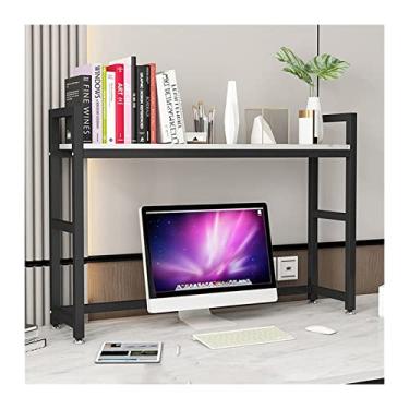 Imagem de KIZQYN Estante elegante mármore mesa organizador prateleiras estante para casa e escritório organizador de espaço como prateleira de armazenamento, estante dourada (cor: cinza)