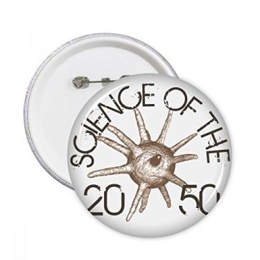Imagem de Science Cell Line Ilustrate Pattern Pinos redondos Emblema Botão Decoração Acessório 5 peças