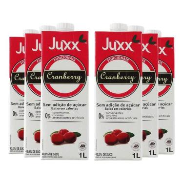 Imagem de Suco Juxx Cranberry Zero Açúcar 1 Litro - Caixa 6 Unidades