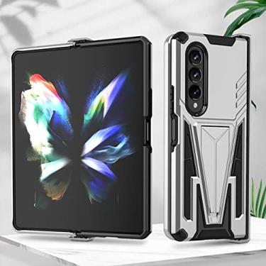 Imagem de Estojo de proteção rígido e forte para Samsung Galaxy Z Fold4 Fold 4 5G antiderrapante, prata, para galaxy Z Fold 4