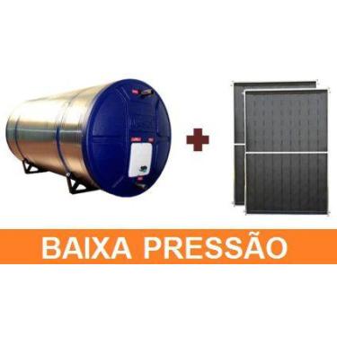Imagem de Kit Aquecedor Solar Com Boiler 400 Litros Nível Baixa Pressão Com 2 Pl