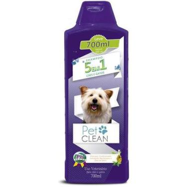 Imagem de Shampoo 5 Em 1 Pet Clean Para Cães E Gatos 700ml