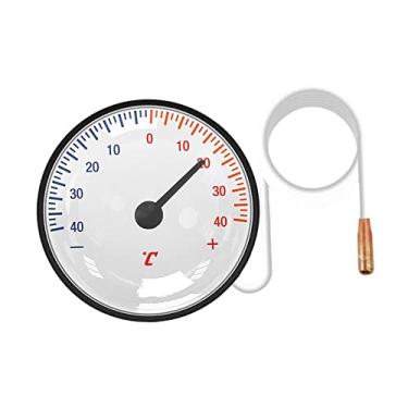 Imagem de Gralara Termômetro interno redondo portátil, display de medidor de monitor de temperatura mecânico para ambientes externos