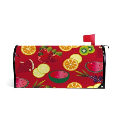 Imagem de ColourLife Capa de caixa de correio trópicos frutas poste caixa de correio capa magnética envoltório de correio grande 64,5 cm C x 52,8 cm L