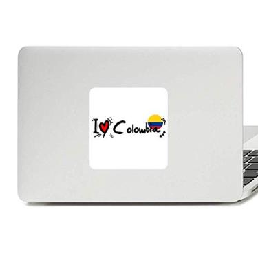 Imagem de I Love Colombia Palavra Bandeira Love Coração Ilustração Decalque Vinil Paster Laptop Adesivo Decoração PC