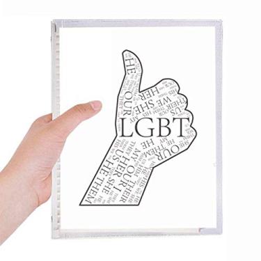 Imagem de LGBT Bandeira do Arco-Íris Ótimo Caderno de Folhas Soltas Diário Recarregável